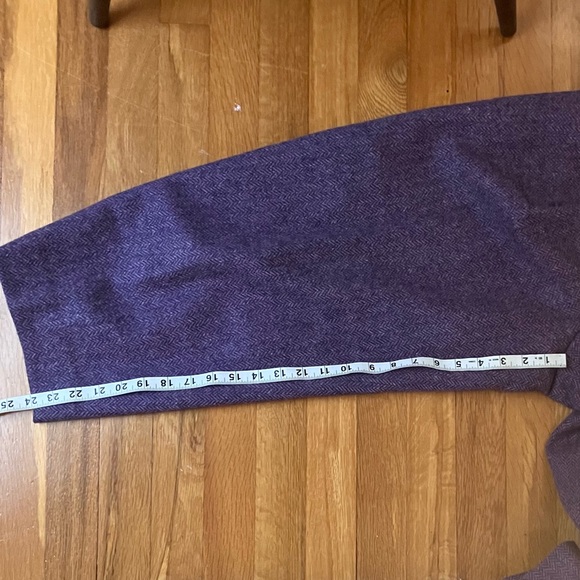 J. Crew x Abraham Moon Purple Herringbone Wool Trousers - Picture 8 of 10